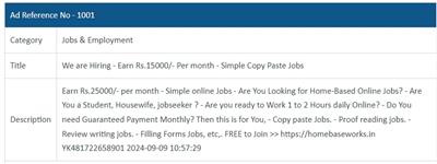 We are Hiring - Earn Rs.15000/- Per month - Simple Copy Paste Jobs