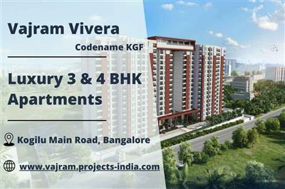 Vajram Vivera - Experience Opulent 3 & 4 BHK Apartments on Kogilu Main Road