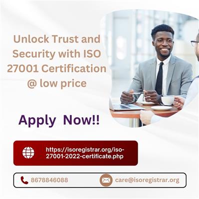 Unlock Trust and Security with ISO 27001 Certification @ low price