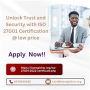 Unlock Trust and Security with ISO 27001 Certification @ low price