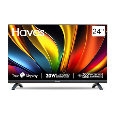 Haves 24 inch HD Ready LED TV A+ Grade Panel (Black)