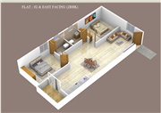 1040 Sq.Ft Flat with 2BHK For Sale in Banjara layout