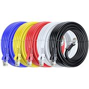 FEDUS Cat6 Ethernet Cable, Multicolour Pack of 5, High Speed 550MHZ/10 Gigabit S