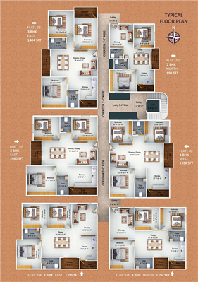 1460 Sq.Ft Affordable Homes 3BHK For Sale in Whitefield Main Road