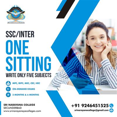 Telanagana Open Inter Admissions in Hyderabad