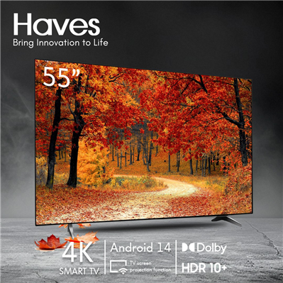 Experience the ultimate viewing pleasure with the Haves 50 Inch 4K Smart LED TV!