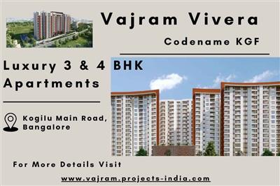 Vajram Vivera - A Signature of Luxury with 3 BHK & 4 BHK Apartments in Bangalore