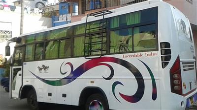 Swaraj Mazda Mini Bus hire in bangalore || Bus hire in Bangalore || 9019944459